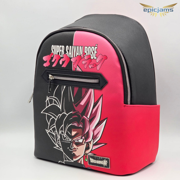Bioworld Dragon Ball Super Super Saiyan Rose Goku Black Mini Backpack Bag New - Picture 3 of 5